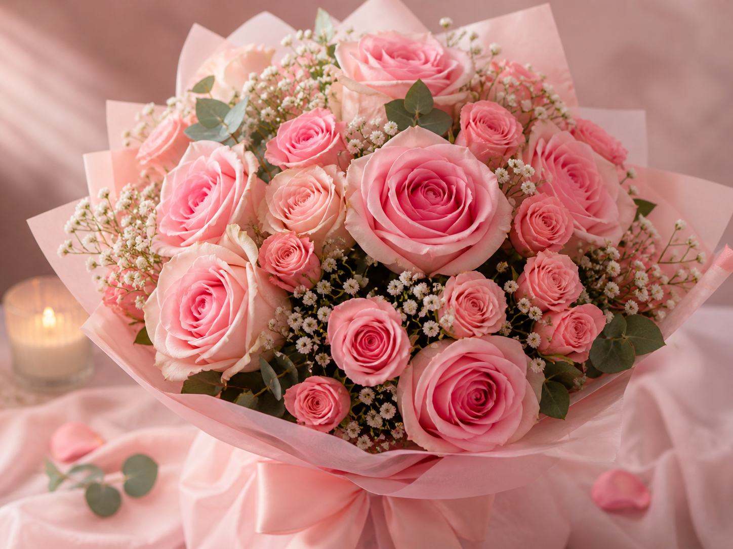 Rosas rosadas