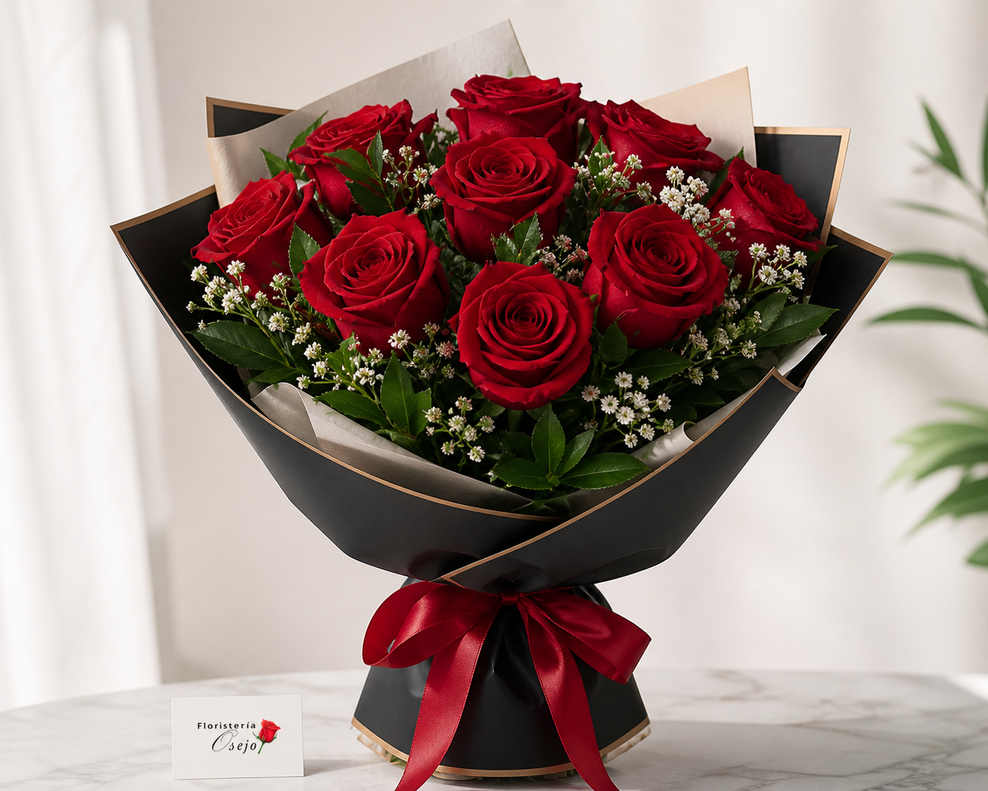 Arreglo de rosas rojas